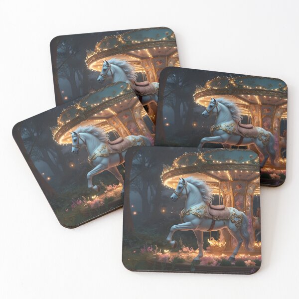 Item preview, Starlit Gallop – Magical White Horse Scene designed and sold by EmeraldeaArt.