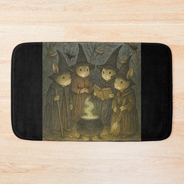 Item preview, Witch Bunny Coven – Halloween Forest Gathering designed and sold by Where Troubles Melt Like Lemon Drops.