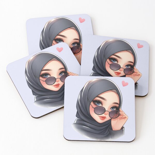 Item preview, Stylish Hijabi Girl – Digital Art Illustration designed and sold by Lulunza.