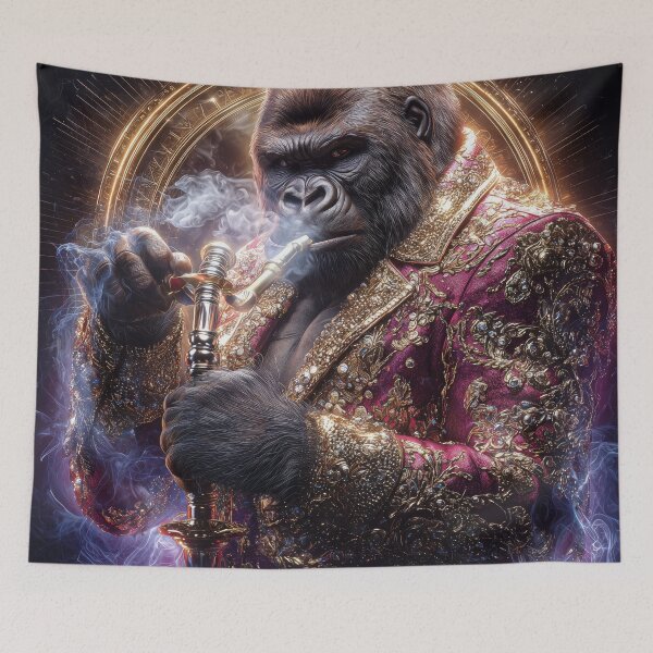 Item preview, The Golden Don – Gorilla in the Throne Room designed and sold by VisionaryVeils.