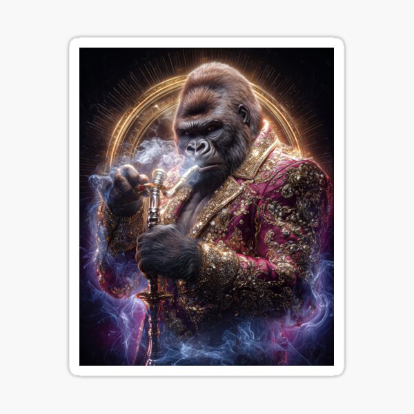 Artikel-Vorschau von Der goldene Don – Gorilla im Thronsaal, designt und verkauft von VisionaryVeils.