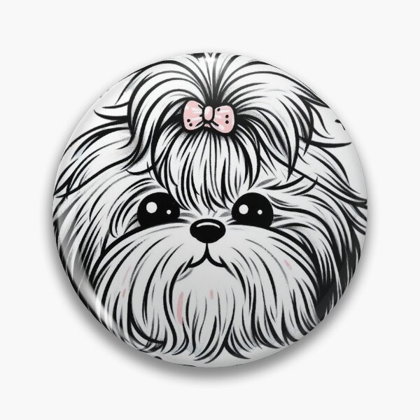 Item preview, Messy Hair, Don’t Care – Shih Tzu Aesthetic Pastel Dog Art designed and sold by dogslover22.