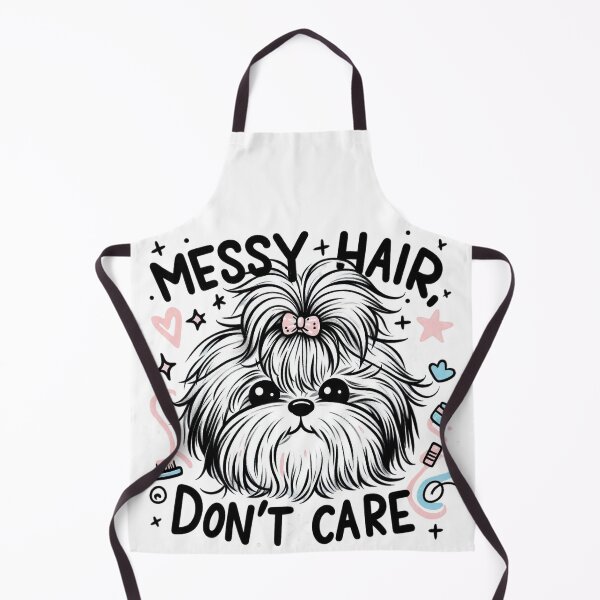 Item preview, Messy Hair, Don’t Care – Shih Tzu Aesthetic Pastel Dog Art designed and sold by dogslover22.