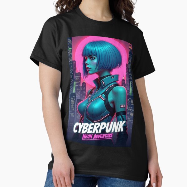 Item preview, Psychedelic Futuristic Girl Cyberpunk Neon Adventure. designed and sold by Giulivo Store Graphic.