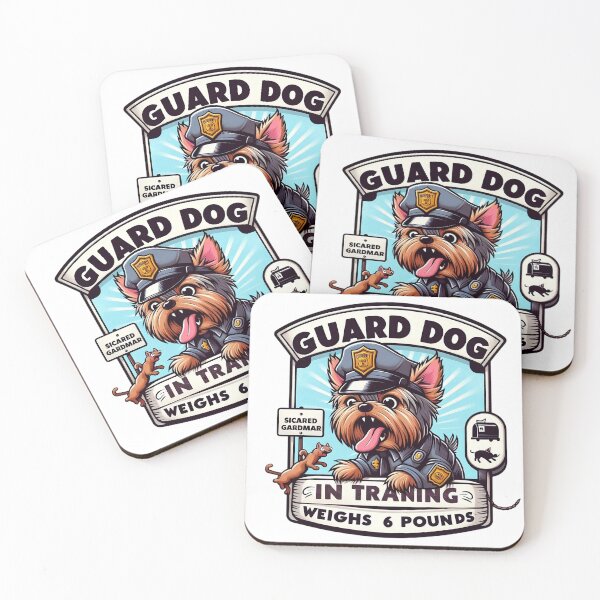 Item preview, Tiny Guard Dog vs. the World – Yorkie Comic | Funny Barking Scene designed and sold by dogslover22.