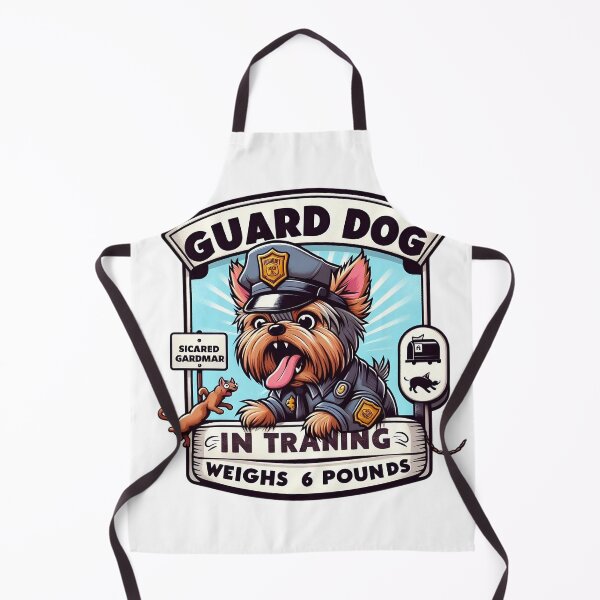 Item preview, Tiny Guard Dog vs. the World – Yorkie Comic | Funny Barking Scene designed and sold by dogslover22.