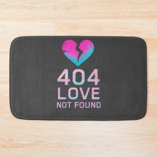 Item preview, Glitch Poster 404 Love Not Found – Broken Heart Neon Cyberpunk designed and sold by LoomisDreams.