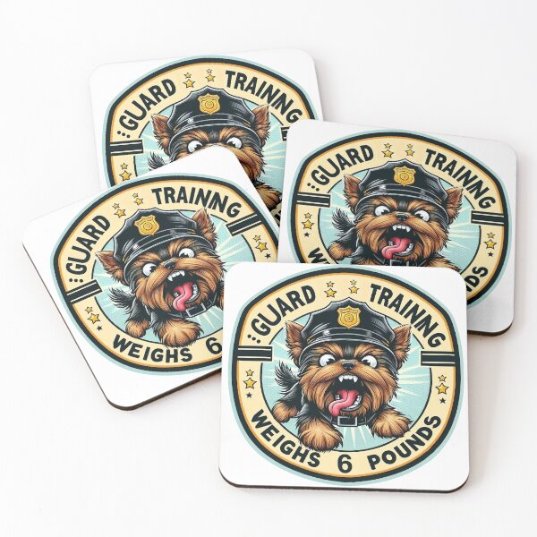 Item preview, Guard Dog in Training – Tiny Yorkie Security Badge | Funny Dog Humor Design designed and sold by dogslover22.