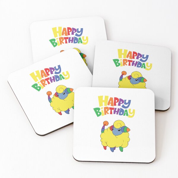 Item preview, Mareep Rainbow Happy Birthday designed and sold by kyravreeland.