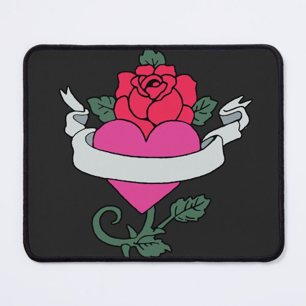 Item preview, Heart and Red Rose with Banner designed and sold by darksteel101.