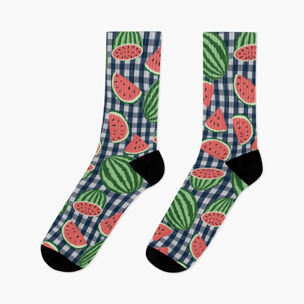 Item preview, Watermelon Picnic - Navy designed and sold by Honey Crystal Fashion and Homegoods .