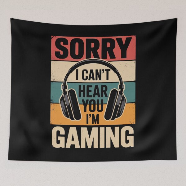 Item preview, I Can't Hear You I'm Gaming – Funny Retro Gamer Headphones Design designed and sold by Marpin91.