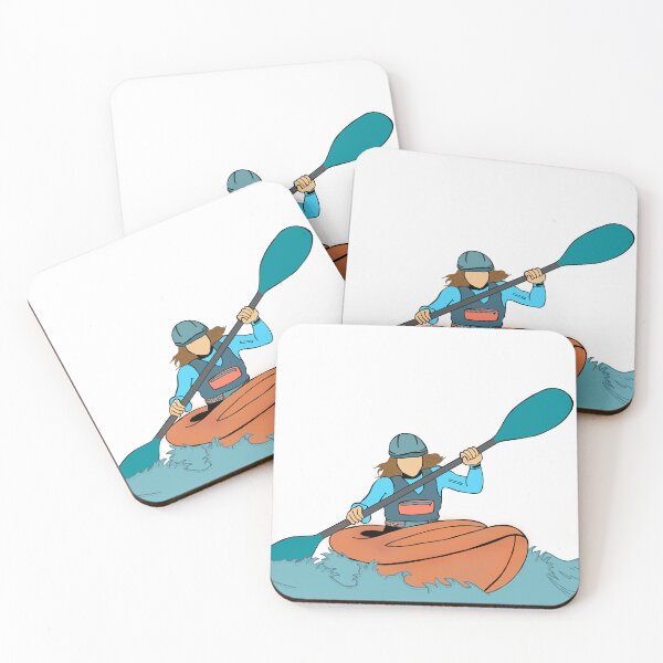 Item preview, paddle like a girl - kayaking adventure art designed and sold by aziza-doodles.