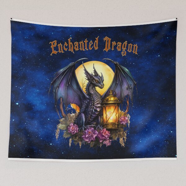 Item preview, Enchanted Dragon Under Moonlight designed and sold by MysticOzzy.