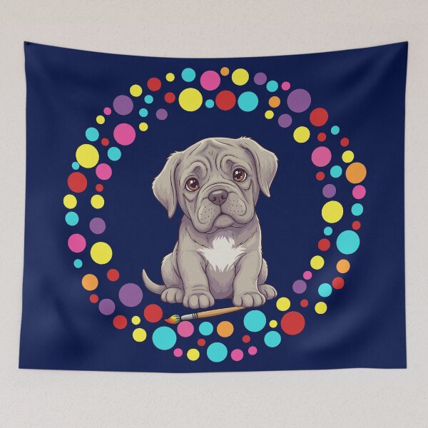 Item preview, Celebrate Dot Day with My Neapolitan Mastiff – Colorful Dog Art designed and sold by The Real Life Symphony.