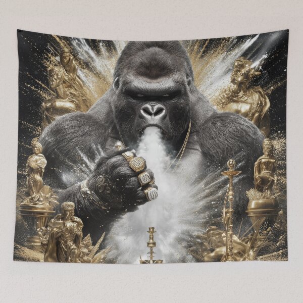 Item preview, The Golden Empire – Gorilla of Glory and Smoke designed and sold by VisionaryVeils.