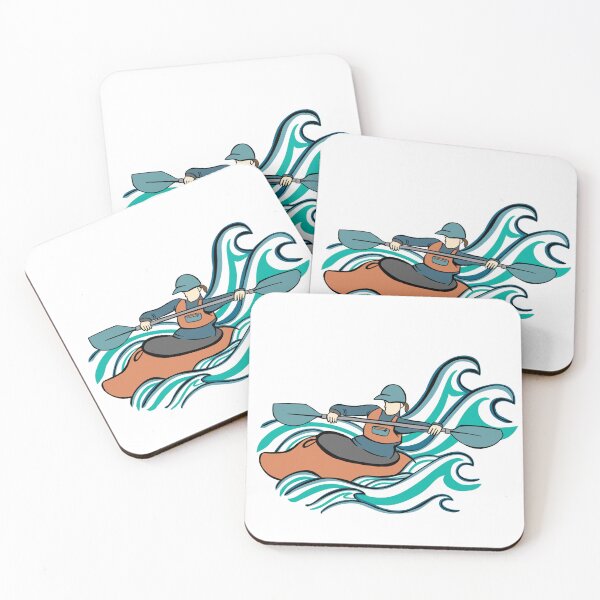Item preview, Whitewater warrior - fearless female kayaker designed and sold by aziza-doodles.