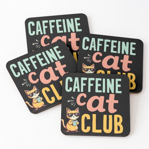 Item preview, Caffeine Cat Club – Brewed for Cool Cats Only designed and sold by Purrfect Mischief.
