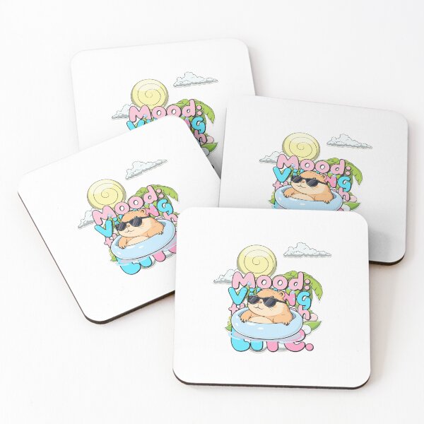 Item preview, Capybara "Mood: Vibing Through Life" with Palm Tree designed and sold by Polarisofficial.