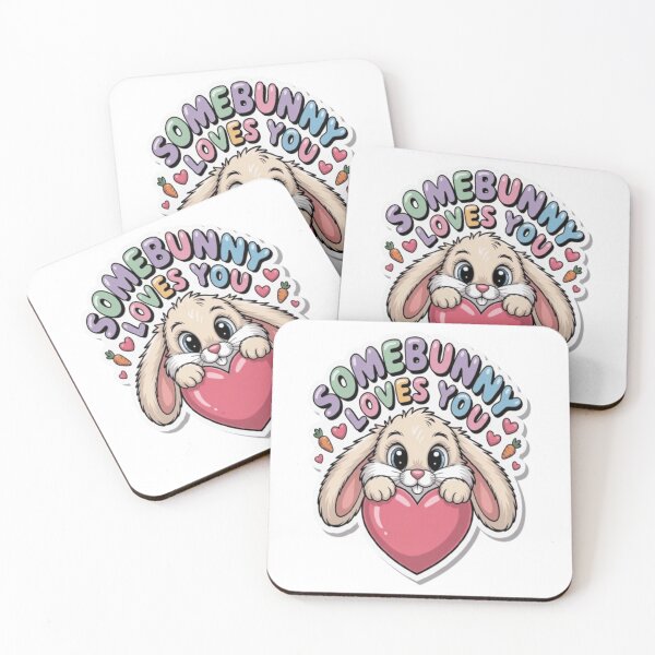 Item preview, SomeBunny Loves You – Cute Bunny Cartoon Tee Design designed and sold by Petpixy.