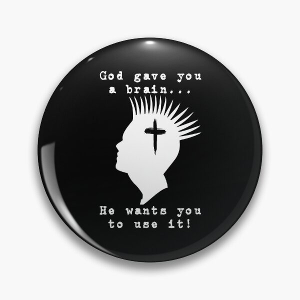 Item preview, God gave you a brain... He wants you to use it. (Dark background) designed and sold by Solid-Rock-Online.