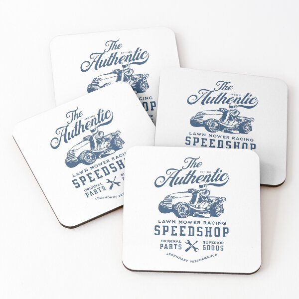 Item preview, Lawnmower Racing - Authentic Speed Shop - Blue - Lawn Mower Racing designed and sold by RaceDayRags.