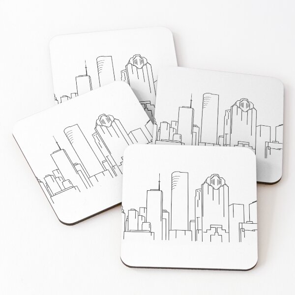 Item preview, Line Art Houston Skyline designed and sold by Big Heart Co..