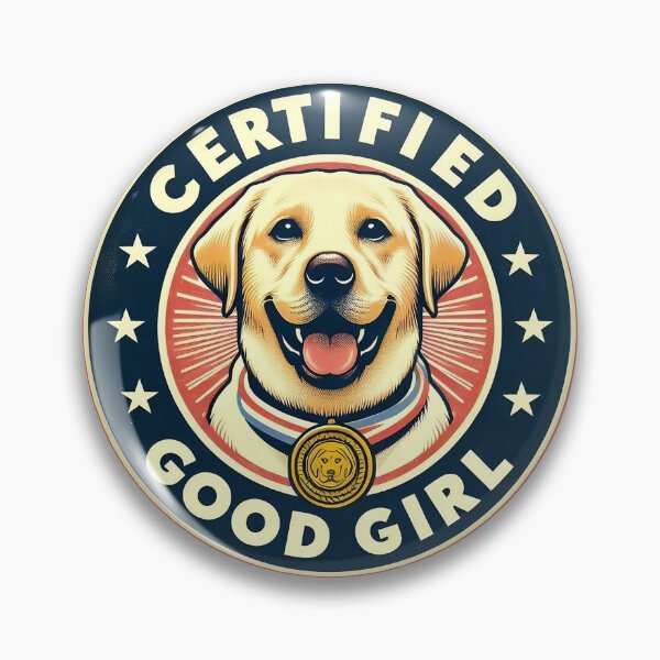 Item preview, Certified Good Girl Labrador – Retro Dog Stamp | Funny Pet Design designed and sold by dogslover22.