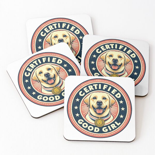 Item preview, Certified Good Girl Labrador – Retro Dog Stamp | Funny Pet Design designed and sold by dogslover22.