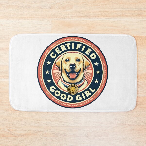 Item preview, Certified Good Girl Labrador – Retro Dog Stamp | Funny Pet Design designed and sold by dogslover22.