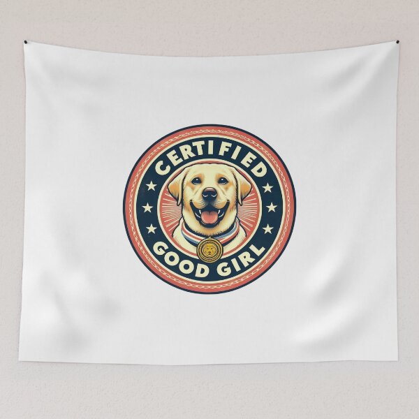 Item preview, Certified Good Girl Labrador – Retro Dog Stamp | Funny Pet Design designed and sold by dogslover22.