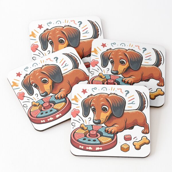 Item preview, Sniff. Nudge. Win. – Dachshund Enrichment Puzzle Toy Art designed and sold by dogslover22.