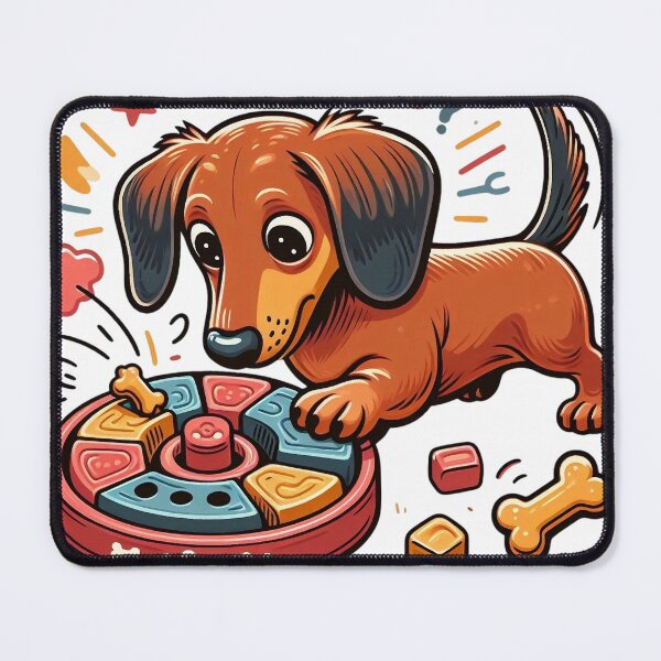 Item preview, Sniff. Nudge. Win. – Dachshund Enrichment Puzzle Toy Art designed and sold by dogslover22.