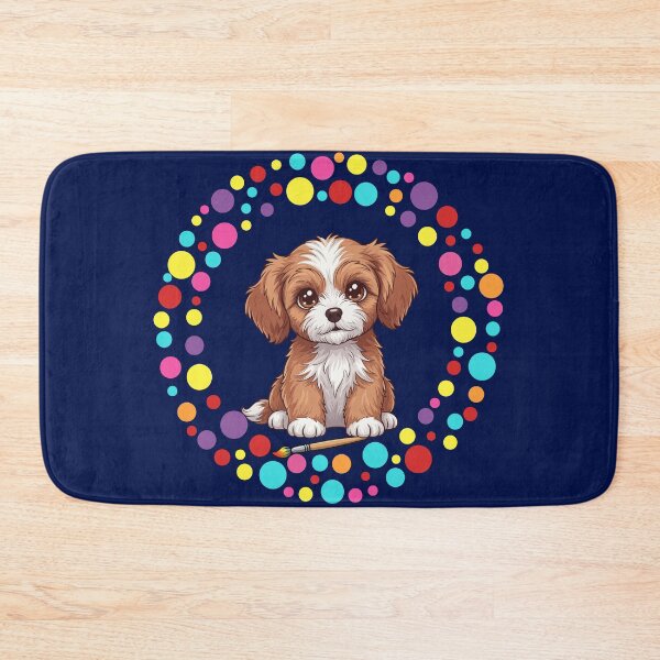 Item preview, Celebrate Dot Day with My Cavachon – Colorful Dog Art designed and sold by The Real Life Symphony.