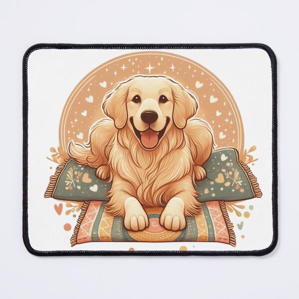 Item preview, Boho Golden Retriever Art – Lick Mat Enrichment for Dog Lovers designed and sold by dogslover22.