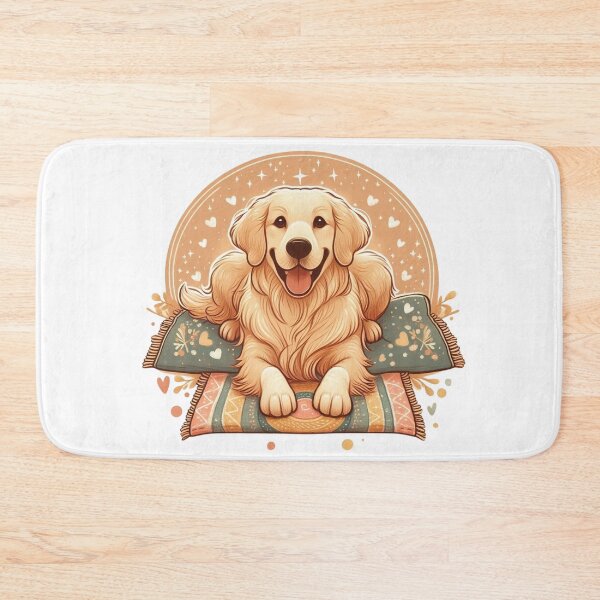 Item preview, Boho Golden Retriever Art – Lick Mat Enrichment for Dog Lovers designed and sold by dogslover22.