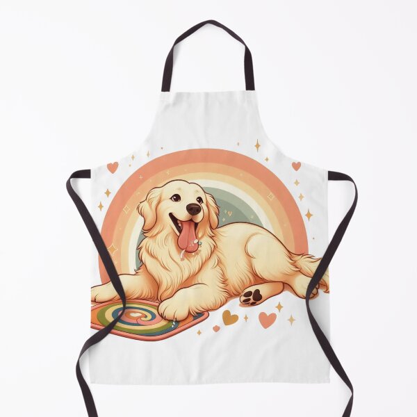 Item preview, Dog Enrichment Art – Golden Retriever with Lick Mat in Cozy Boho Style designed and sold by dogslover22.