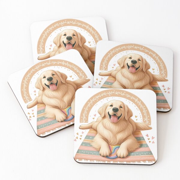 Item preview, Golden Retriever Lick Mat Illustration – Calm Dog Wellness Boho Art designed and sold by dogslover22.