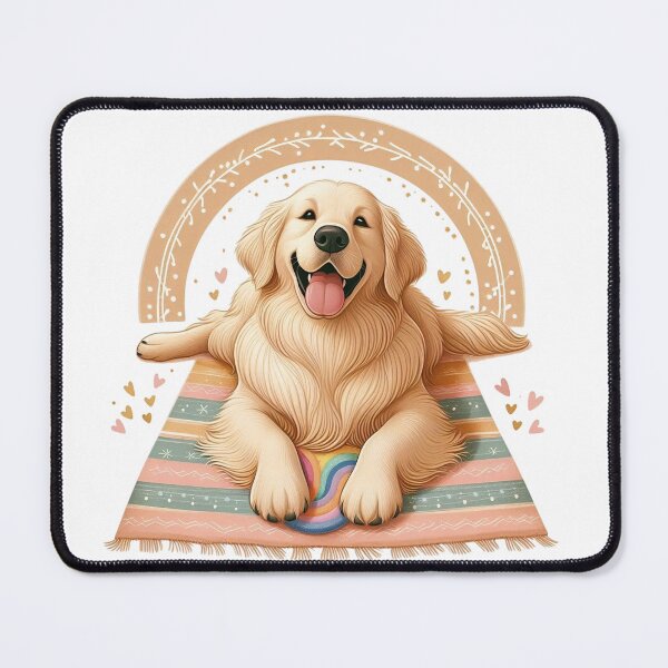 Item preview, Golden Retriever Lick Mat Illustration – Calm Dog Wellness Boho Art designed and sold by dogslover22.