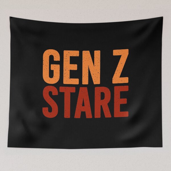Item preview, Gen Z Stare Orange and Red designed and sold by Memes N Lore .