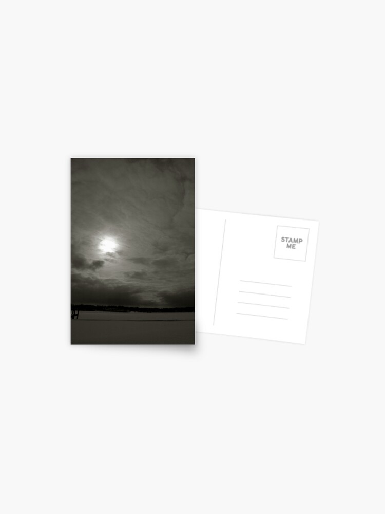 Thumbnail 1 of 2, Postcard, Winter Moon Over Michigan designed and sold by jdempsey.