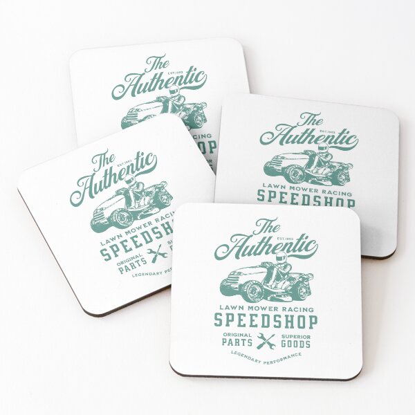 Item preview, Lawnmower Racing - Authentic Speed Shop - Wintergreen - Lawn Mower Racing designed and sold by RaceDayRags.