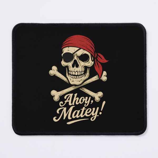 Item preview, Funny Pirate Skull “Ahoy Matey!” Talk Like a Pirate Day designed and sold by FerminaDesigns.