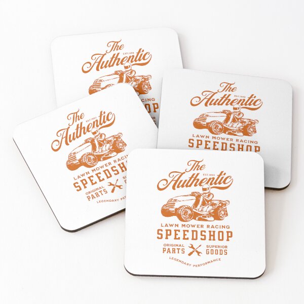 Item preview, Lawnmower Racing - Authentic Speed Shop - Orange - Lawn Mower Racing designed and sold by RaceDayRags.