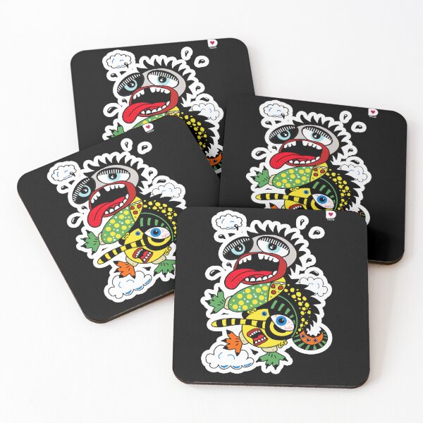 Item preview, Dudlove Monster 01 - dark background designed and sold by dudlove-on-redbubble.