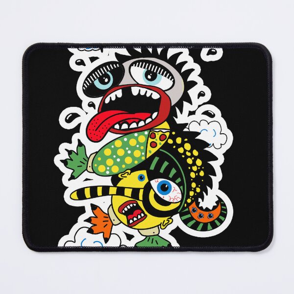 Item preview, Dudlove Monster 01 - dark background designed and sold by dudlove-on-redbubble.