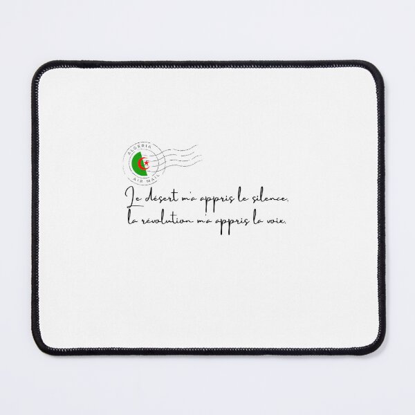 Item preview, The desert taught me silence — Algerian Political Quote Design designed and sold by Curly-Erre.