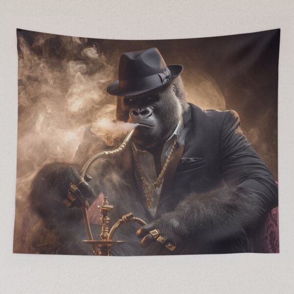 Item preview, The Godfather Smoke – Gorilla in the Fedora Throne designed and sold by VisionaryVeils.