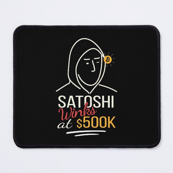 Item preview, Bitcoin $500K - Satoshi Winks to the Future designed and sold by FerminaDesigns.