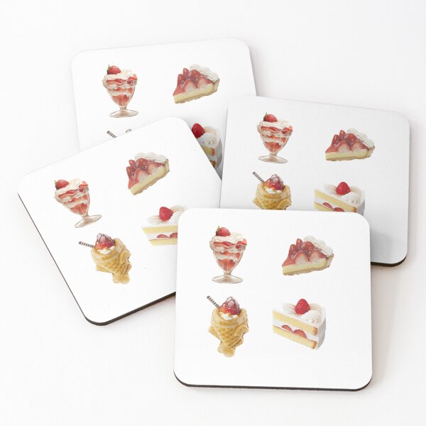 Item preview, Strawberry Dessert Set designed and sold by pinkjellydragon.
